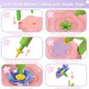 Kids Craft Kits with Light and Music, Arts and Crafts for Kids 4-6 8-12, DIY Flower Bouquets Press Kits, 4 5 6 7 8 Year Old Girl Birthday Gifts, Educational Preschool Travel Toys for Girls Boys