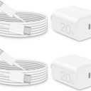 Brasag i Phone 17 16 15 Charger Fast Charging - 20W PD Fast Charger Block with 6Ft USB C Cable for i Phone 17/16/15 Series, i Pad Pro/Air/Mini, Galaxy S23, Pixel 8 & More (2-Pack)