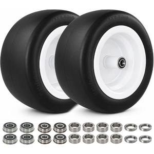 2Pcs 13x6.50-6 Lawn Mower Tires Flat Free for Zero Turn Mowers