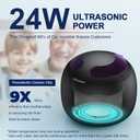 Upgraded Ultrasonic Retainer Cleaner, 45kHz Retainer Cleaner Machine for Denture Cleaner, Retainer Cleaner, Mouth Guard Cleaner, Night Guard Cleaner, Denture Cleaner with 200ML Dental Cleaning Pod