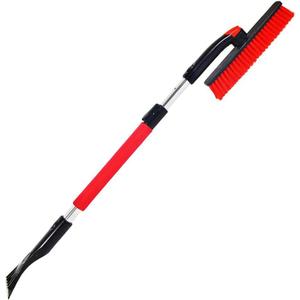 Mini Telescoping Snow Brush with Scraper and Foam Grip Handle