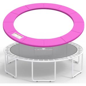 LANGXUN Universal Trampoline Repalcement Safety Pad, Waterproof Surround Spring Foam Cover for Round Frame (Pink), Size: 19' ft