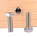 1/4-20 x 1 Hex Bolt (1/2" to 3"),External Hex Head Screw, Fully Threaded, 304 Stainless Steel 18-8, 20Pcs