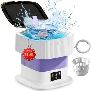 Portable Washing Machine,11.5L Mini Washing Machine for Small Delicates,Underwear,Baby Clothes,Sock.Foldable and portable washing machine for Apartment, Home, Hotel, Camping,RV