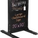 Ilyapa Large Chalkboard Sign - Free Standing Magnetic Sidewalk Sign - Outdoor Menu for Restaurant, Food Truck, Party, or Wedding - 30x20 Inch - Black