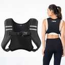 ZELUS Weighted Vest, Washable Z-Fit Soft Iron Weighted Vest for Women and Men, Weight Vest with Reflective Strips & Adjustable Straps, Ultra Thin Weight Vest for Gym Strength Training, 10 LBS