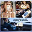 Fingic for iPhone 16 Pro Max Case[Full Camera Len Protector]with Magsafe with Invisible Stand Military Grade Drop Protection Cute Thin Fit Non-Yellowing Clear TPU Rugged Bumper Anti-scratch Case,Gold