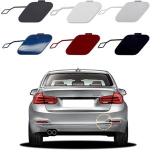 Car Rear Bumper Tow Hook Cover Compatible with BMW 3 Series F30 F31 LCI Sedan Wagon Fit 320i 325d 328i 330d 330e 330i 340i 2016 2017 2018 Trailer Cover Cap 51127384417 Towing Eye Cap Black (Black Right Passenger Side)