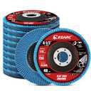 EZARC Flap Discs 40 Grit, 4 1/2 x 7/8-Inch Flap Sanding Disc, Type 29 Zirconia Grinding Wheel for Stainless Steel, Sheet Metal (10 Pack)