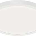 KICHLER Ara 11.03" Modern Minimal Round LED Flush Mount in White, for Damp Indoor Locations, Main Light Source, Integrated LED, Edge-Lit Technology, 1600 Lumens, Dimmable to 10%, 53011WH30