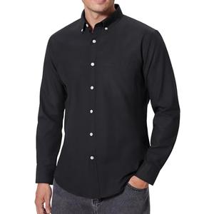 Alimens & Gentle Men's Oxford Shirts Regular Fit Button Down Shirt Business Casual Shirts Long Sleeve Dress Shirt XL