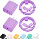 iPhone Charger Fast Charging,[MFi Certified] 2Pack 20W Type C Fast Charger Block with [10FT&6FT] USB C to Lightning Cable Compatible for iPhone 14/13/12/11 Pro Max/Xs Max/XR/X,iPad (Purple)
