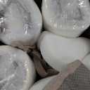 AAAAAcessories D-Shaped Chair Cushions, 2" Thick Dining Chair Pads with Ties and Removable, Machine-Washable Cover, 17" x 16", Set of 8, Oatmeal Beige