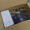 WELLIFE 300Pcs Clear Gold Dinnerware, Clear and Gold Plates Heavy Duty, Including 50 Dinner and 50 Dessert Plates, 50 Cups, 50 Silverware