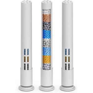 Pavezo Replacement Shower Filter for Handheld Shower Head No.14951 (ASIN: B09YN8Z2YD), Multi-stage Filter for Hard Water Reduce Chlorine and Restore PH Balance,Glowing Skin (White-3Pcs)