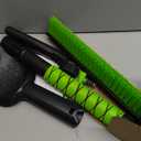 45.6" Ice Scraper and Snow Brush for Car Windshield [Silicone Bristles] ,3-in-1 Extendable Emergency Snow Shovel with Ergonomic Foam Grip and 360 Pivoting Brush Head for Christmas, Car Auto Truck SUV (Green)