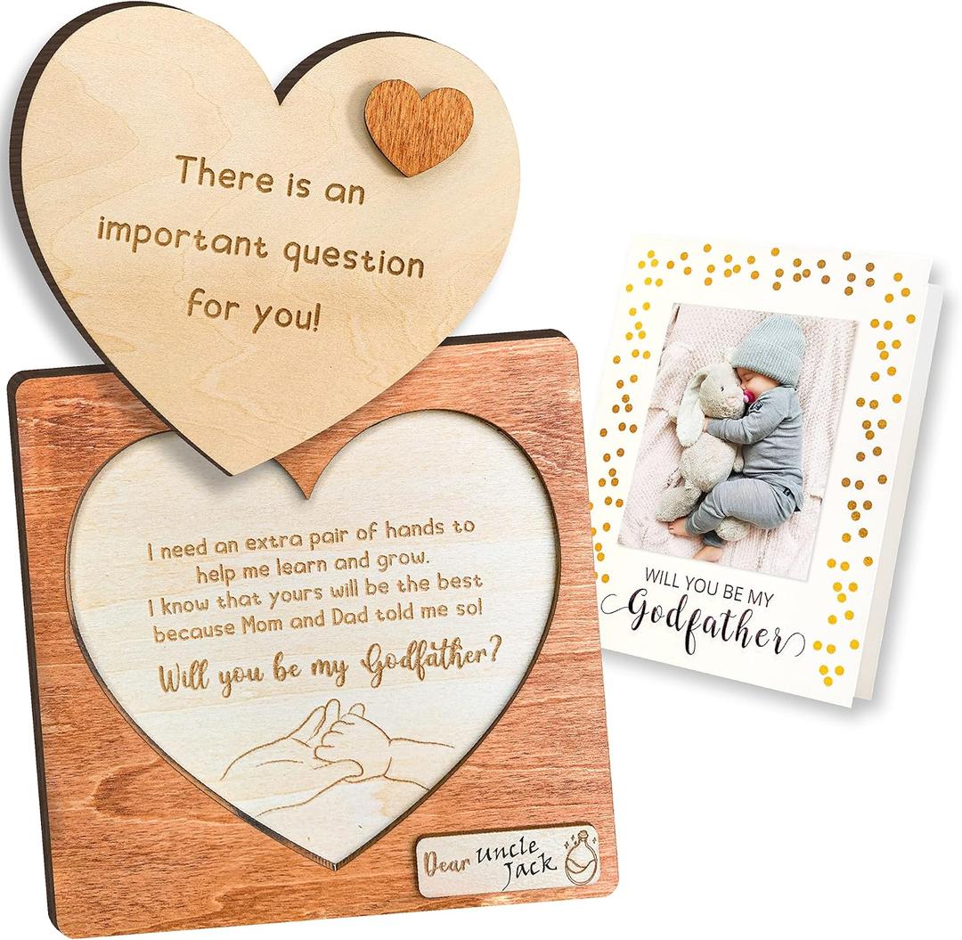 97 Decor Will You Be My Godfather Proposal Gifts - God Father's Proposal Gifts, Uncle Godfather Gifts from Godchild, Baptism Gift for God Father from Godson, God Dad Present Asking Card