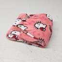 BIUGNVW Anime Pajamas Pants Women Cartoon Family Christmas Pajama Pants Kawaii Flannel Pajama Pants Black and Pink Asian, Size: XL