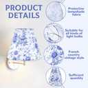 6 Pcs Chandelier Shades Small Chinoiserie Lamp Shade Toile Clip Bulbs Lampshade Blue Floral Lamp Chimney Cover Decorative Countryside Chandelier Lamp Shade (3 x 6 x 5 Inch)