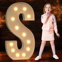 Marquee Light Up Letters, 4FT Marquee Letters, Large Light Up Letter for Party Decor, Large Marquee Letters, Cardboard Letter for Birthday Engagement Party Decorations, Giant Letter S
