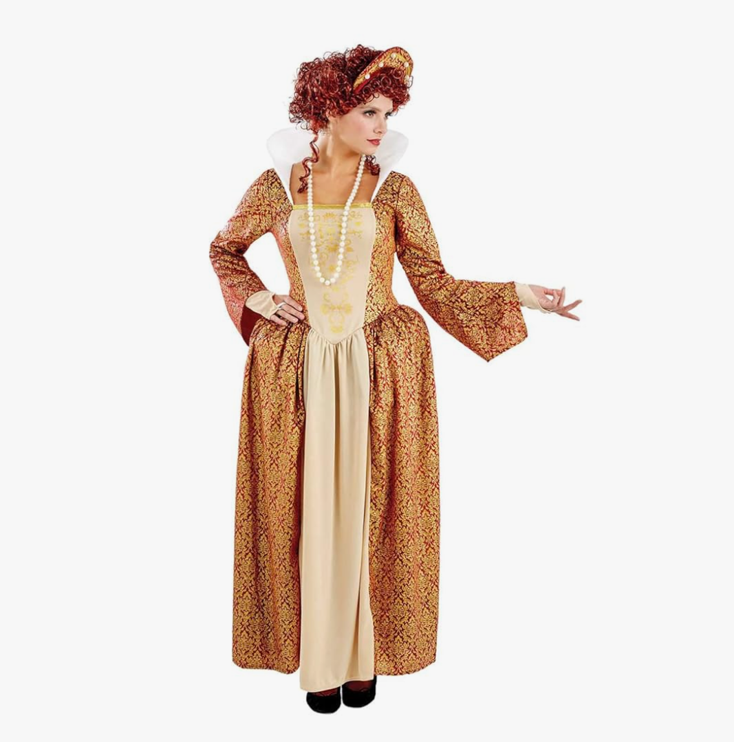 fun shack Tudor Costume Women Medieval Queen Outfit Anne Boleyn Dress for Historical Events and Themed Parties, M