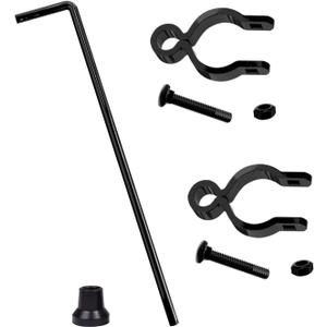 VIVIDA Chain Link Gate Drop Rod 1-3/8" x 32", Black Cane Bolts Drop Rod Pin Latch for Single or Double Gate, Chain Link Fence Parts, Black, 1 Pack