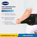 Dr. Scholl's Adjustable Compression Back Support with Massaging Gel, Breathable Fabric, Shock-Absorbing Back Brace, Built-in Gel Padding & Support (L/XL) (Black)