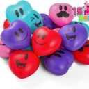 JOYIN 15 Pcs Valentines Heart Shape Stress Ball, Valentine's Day 3 inch Heart Ball Squishy Toy Exchange Gift for Kids, Stress Relief Party Favors, Holiday Reward Prizes