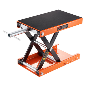 VEVOR Motorcycle Lift, 1100 LBS Motorcycle Scissor Lift Jack with Wide Deck & Safety Pin, 3.7"-13.8" Center Hoist Crank Stand, Steel Scissor Jack for Street Bikes, Cruiser Bikes, Touring Motorcycles