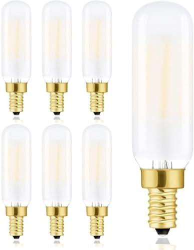 LVYE Frosted T6 Led Bulbs 4W E12 Light Bulbs 3000k Soft White Dimmable Candelabra Incandescent Bulbs 40 Watt Equivalent Vintage Edison LED Filament Candle Bulb with Decorative, 6Pack.
