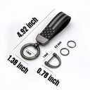 KAELTHAS American USA Flag Keychain Mens Key Chains Durable Zinc Alloy Ring Universal Fit for Truck Motorcycle Premium Car Accessories (Chrome)