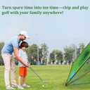 Golf Chipping Game Set  Portable Golf Practice Mat with 28 Balls, 2 Putters, Putting Mat & Carry Bag  Indoor Outdoor Backyard Golf Set for Kids, Dads & Family Fun