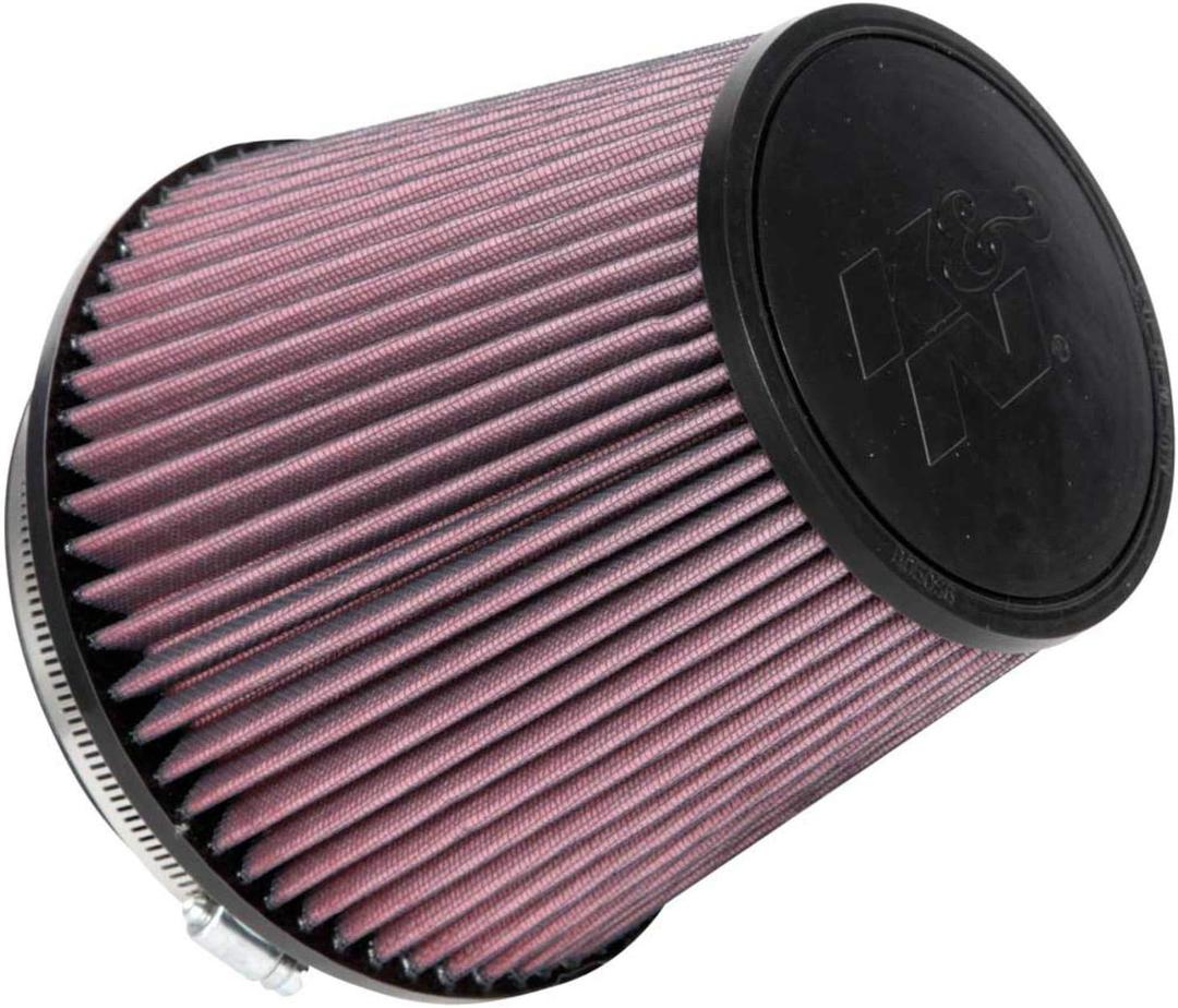K&N High-Flow Original Lifetime Universal Clamp-On Air Filter: High Performance, Premium, Washabler: Flange Diameter: 6 In, Filter Height: 6.5 In, Flange Length: 1 In, Shape: Round Tapered, RU-1042