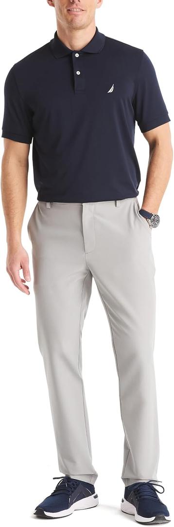 Nautica Flat Front Performance Pant Neutral Grey, 32W x 30L