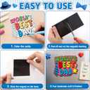 QOUBAI 36 Set Father's Day Crafts for Kids Bulk Happy Fathers Day Magnets Color Your Own Crafts Best Dad DIY Craft Gifts for Classroom School Home Activities Project Game, 4.76 x 3.58 inches