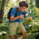 BFUSTYLE Boys Swim Trunks Kid Swim Short with Compression Liner Little Boys Bathing Suit (14-16 Years, B1 Crocodile)