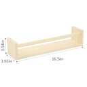 Fixwal Nursery Shelves, 16.5 Inch Floating Bookshelves for Wall Set of 3, Baby Nursery Decor, Solid Wood Wall Mounted Shelves for Books (Natural Wood)