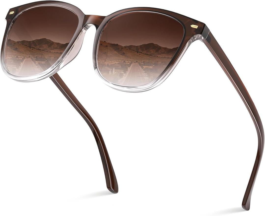 Sunglasses Womens Polarized Sunglasses for Women Men - Mirrored Trendy Shades with UV Protection Sun Glasses