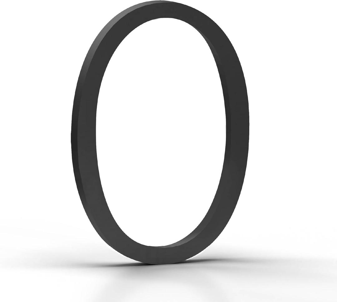 Mega Handles House Numbers for Outside - 5'' Easy to Install Wall Mounted House Numbers for Exterior - Heavy Duty Metal Numbers for Address on House, Mounting Hardware Included - Matte Black (Number 0)