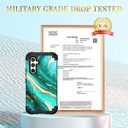 2 x Hocase for Galaxy S23 FE Case, Heavy Duty Shockproof Protection Soft Silicone Rubber+Hard Plastic Bumper Hybrid Protective Case for Samsung Galaxy S23 FE 5G (6.4") 2023 - Emerald Green