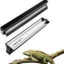 T5 10.0 UVB Reptile Light Fixture, 24W 22" T5 UVA/UVB Fluorescent Tube Bulb for Bearded Dragon, Tortoise, Leopard Gecko, Desert Lizards
