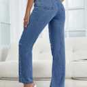 Baggy Jeans for Woman High Waisted Loose Straight Leg Wide Leg Denim Jean Womens Boyfriend Y2K Pants Trendy (Blue, S)