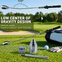 Golf Swing Trainer for Right-Handed Golfers, 25.5 in Weighted Training Club with Molded Training Grip, Stainless Steel Golf Practice Aid for Swing Tempo and Warm-Up