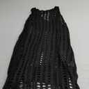 Swimsuit Coverup for Women Bathing Suit Cover ups Crochet Beach Tank Dress Hollow Out Slit Bikini Cover Up Sleeveless Dresses (X-Large, Black)