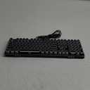 EWEADN TK100 Typewriter Keyboard Wired Mechanical Keyboard, 104 Keys Aesthetic Typewriter Keyboards with White Backlit, Anti-Ghosting, Blue Switch Wired Cute Keyboards-Black