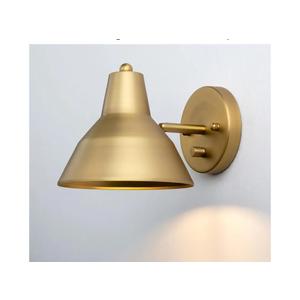 Yosoan Indoor Vanity Wall Sconce with Dimming On Off Switch, 1-Light Hardwired Vintage Wall Mount Metal Lamp Fixture with 6.89" Bowl Metal Shade in-Build Gold Bedside Reading Bedroom Bunk(Antique)