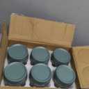 NETANY 6-pack 16oz Glass jars with Airtight Lids, Overnight Oats Containers with Lids, Wide mouth Mason Salad jars, Glass Food Storage Containers for Snacks Yogurt Spice Sugar - Green