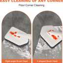 Long Handled Scrub Brush for Shower3-in-1 Cleaning Brushes with 3 Different Function Cleaning Heads Brush for Shower Cleaning Bathroom Kitchen Walls Tub Tile (Orange)