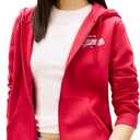 Tommy Jeans womens Medium Weight Zip Up Hoodie With Printed Logo and Drawstring (Ruby Rhubarb) M