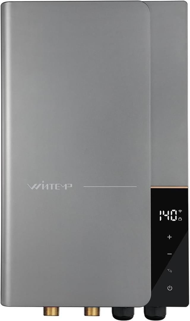 Tankless Water Heater Electric 27kW 240V, Whole House Instant Hot Water, Up to 6.3 GPM, Digital Self-Regulating System, Space-Saving Wall Mount, ETL Certified